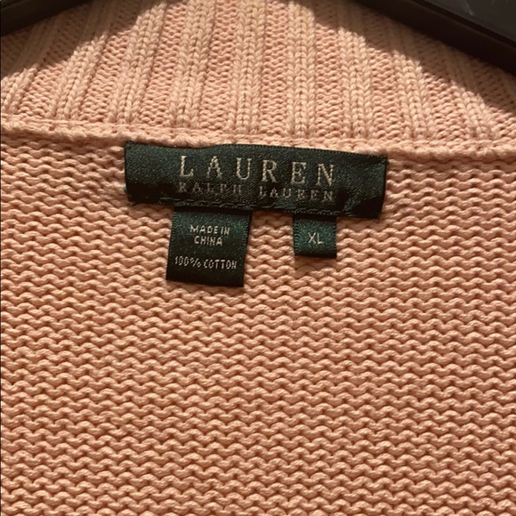Lauren pink or brown sweater zip cardigan - Picture 2 of 11